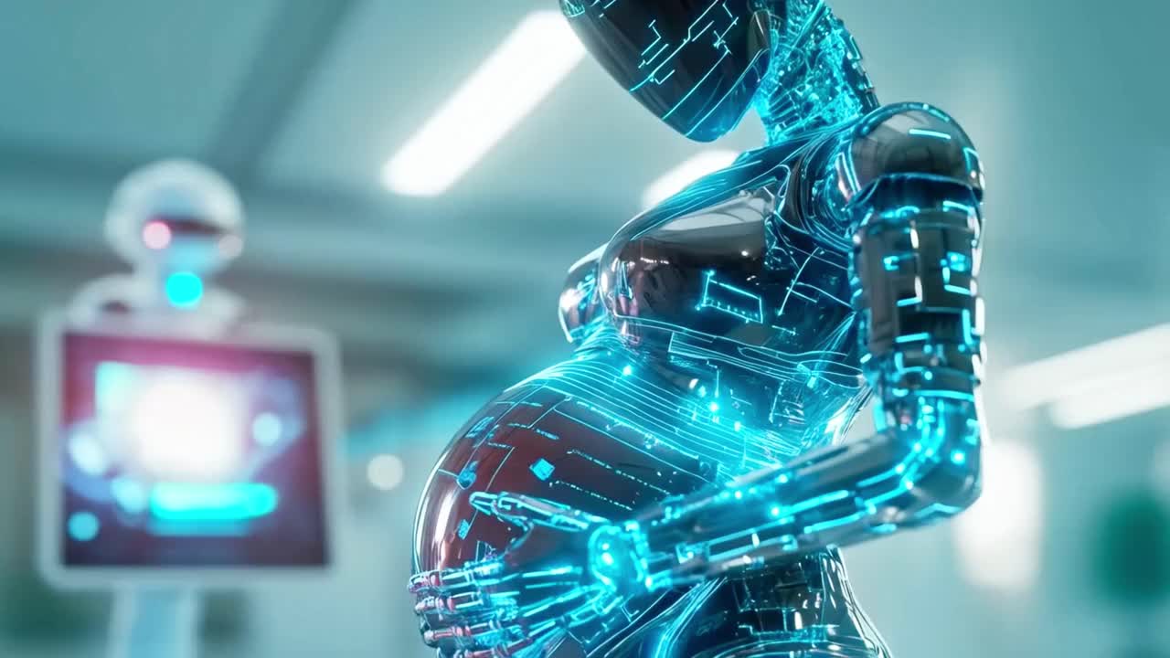 Pregnant Robot with Artificial Intelligence