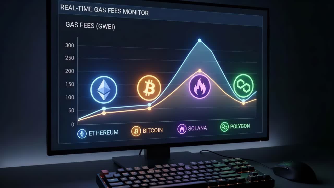 Real-Time Cryptocurrency Gas Fees Monitor