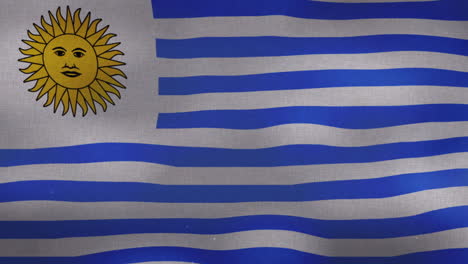 the uruguay national waving flag