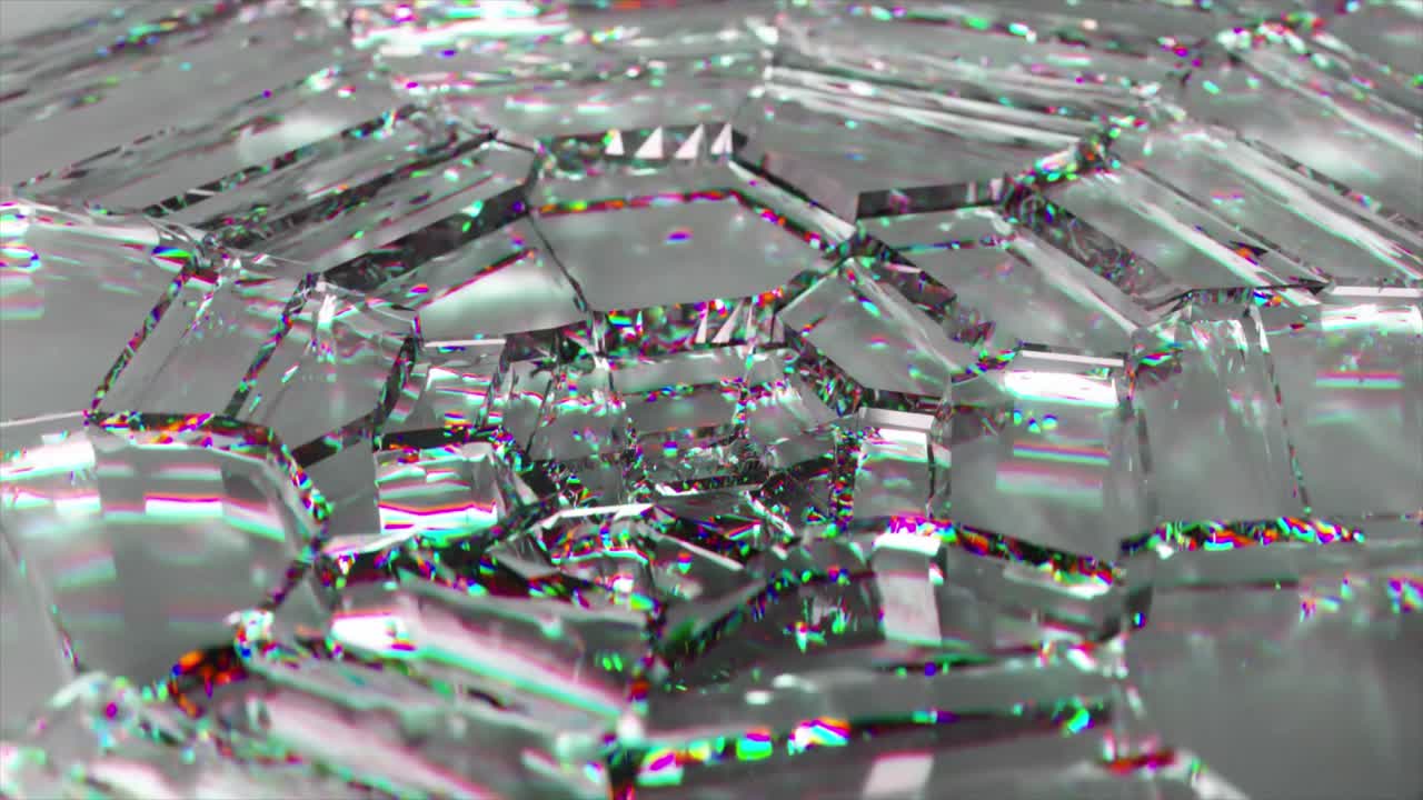 화이트 다이아몬드 벌레 구은 반시계 방향으로 회전합니다. 움직이는 판, 모자이크, 3d 애니메이션