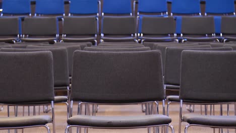 plenty of free chairs in the conference room
