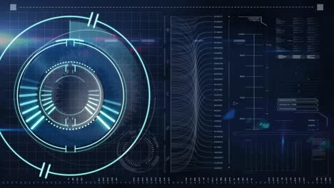 animación del escaneo del alcance y el procesamiento de datos en la pantalla