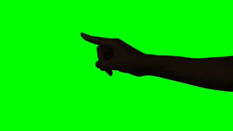 mano fingiendo usar una pantalla invisible
