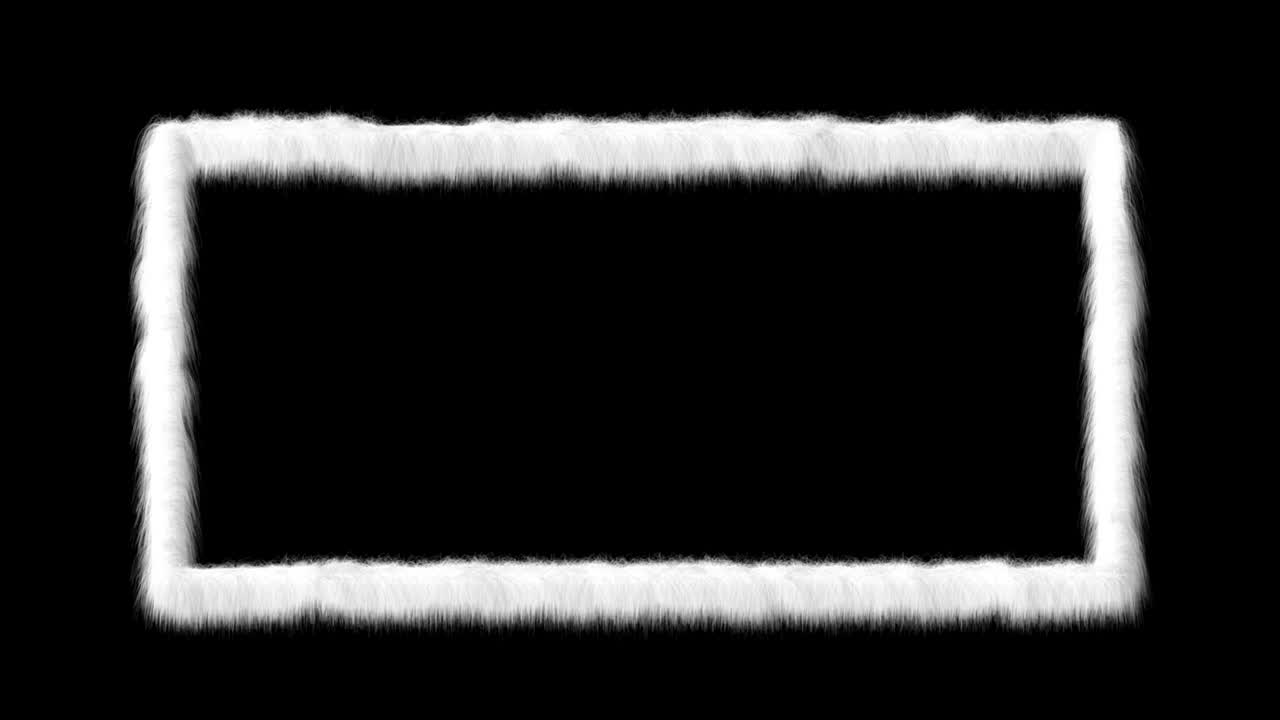 Plush Frame - Rectangle, frame for media on alpha