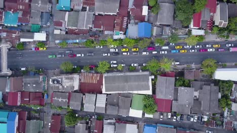 aerial view of southeast asian city streets