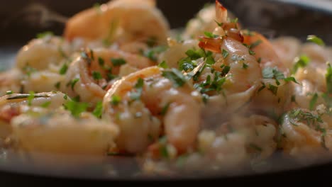 Seasoning-Shrimp-with-Parsley-in-a-Cooking-Pan