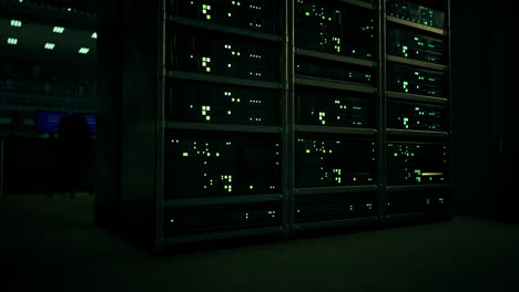 lights flicker mysteriously in a tech control room during late hours