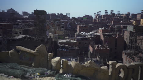 Slums-In-Ägypten-–-Schwenk-Nach-Links-–-Totale