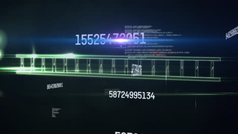 animación de la cadena de adn girando sobre el procesamiento de datos