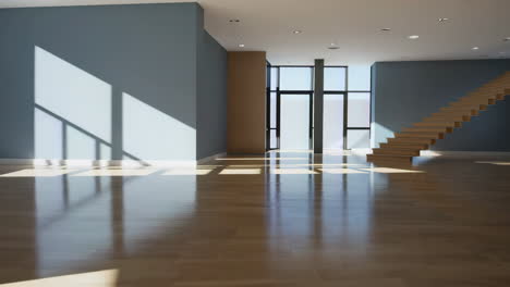 modern empty open concept living room