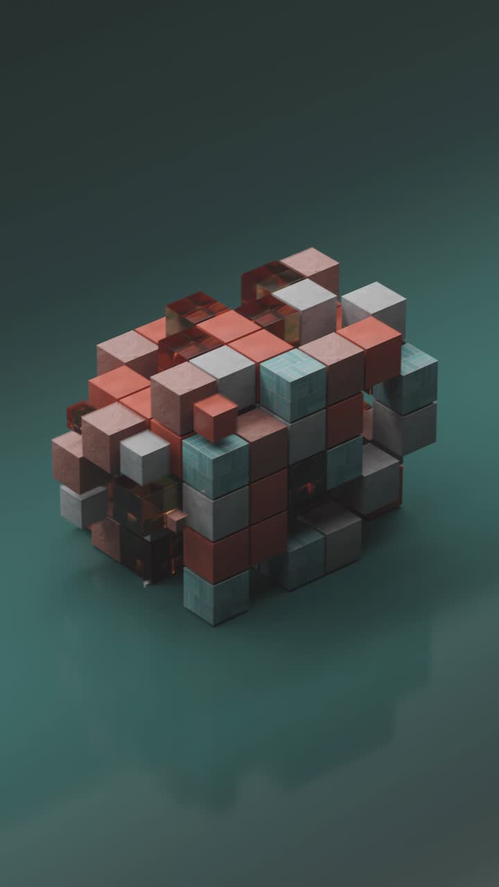Abstract 3D Cube Art
