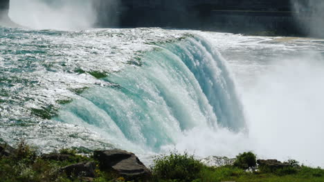 slow motion niagara falls water cascade