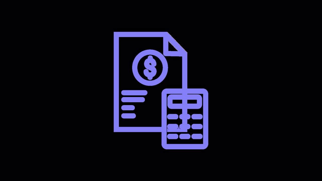 Animated Icon of Financial Document and Calculator