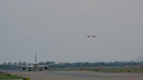 airplanes at different flight stages