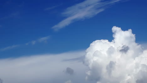 blue sky with cumulus clouds