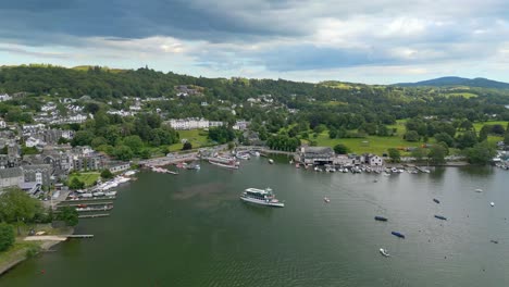 Cinematic-aerial-view-of-Bowness-on-Windermere