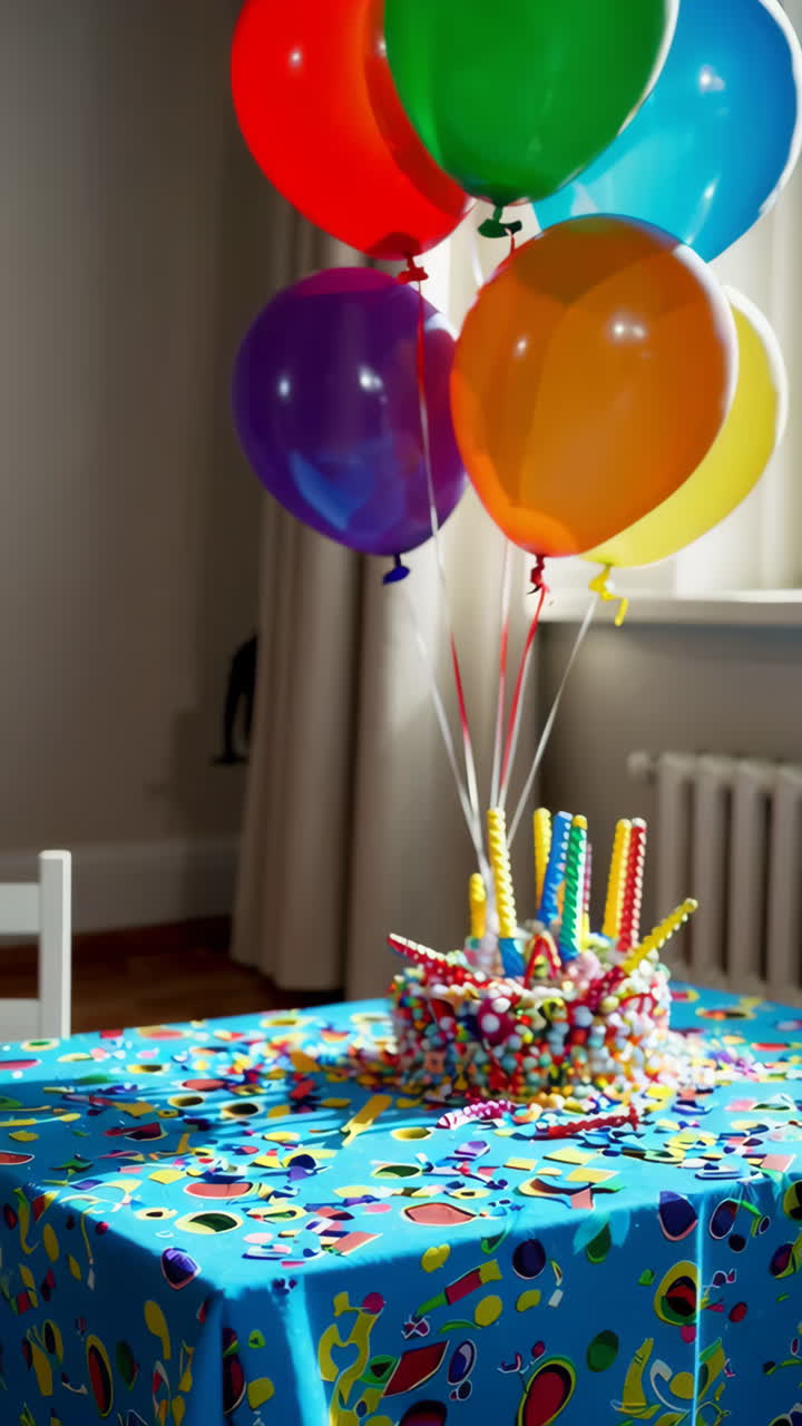 Birthday Party Decorations and Cake