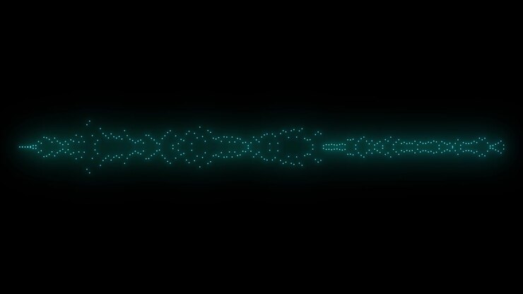 Digital Audio Waveform Visualization in Teal