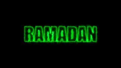 texto de ramadán en negro, fondo renderizado en 3d, generación por computadora para diseños festivos de vacaciones