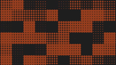 geometric orange and black pattern squares and rectangles