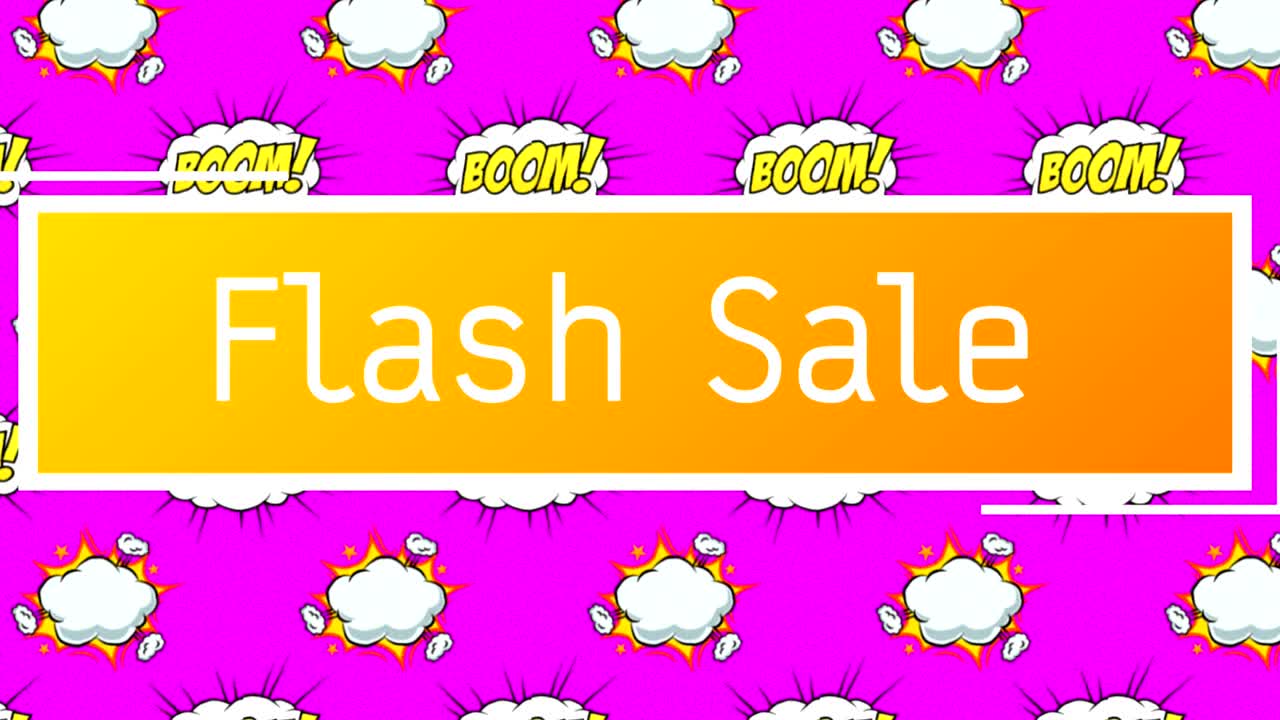 플래시 판매 텍스트 오버  텍스트 스피치 버블 핑크 배경