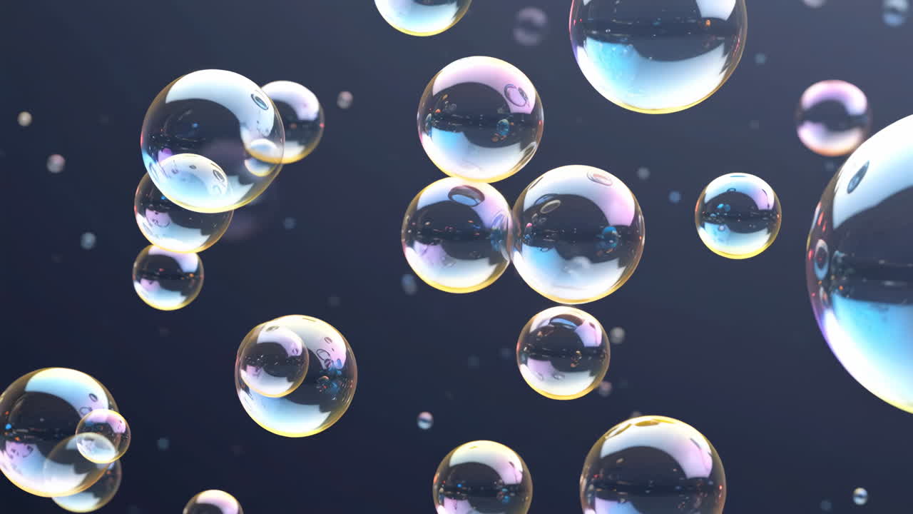 공중에 떠다니는 거품