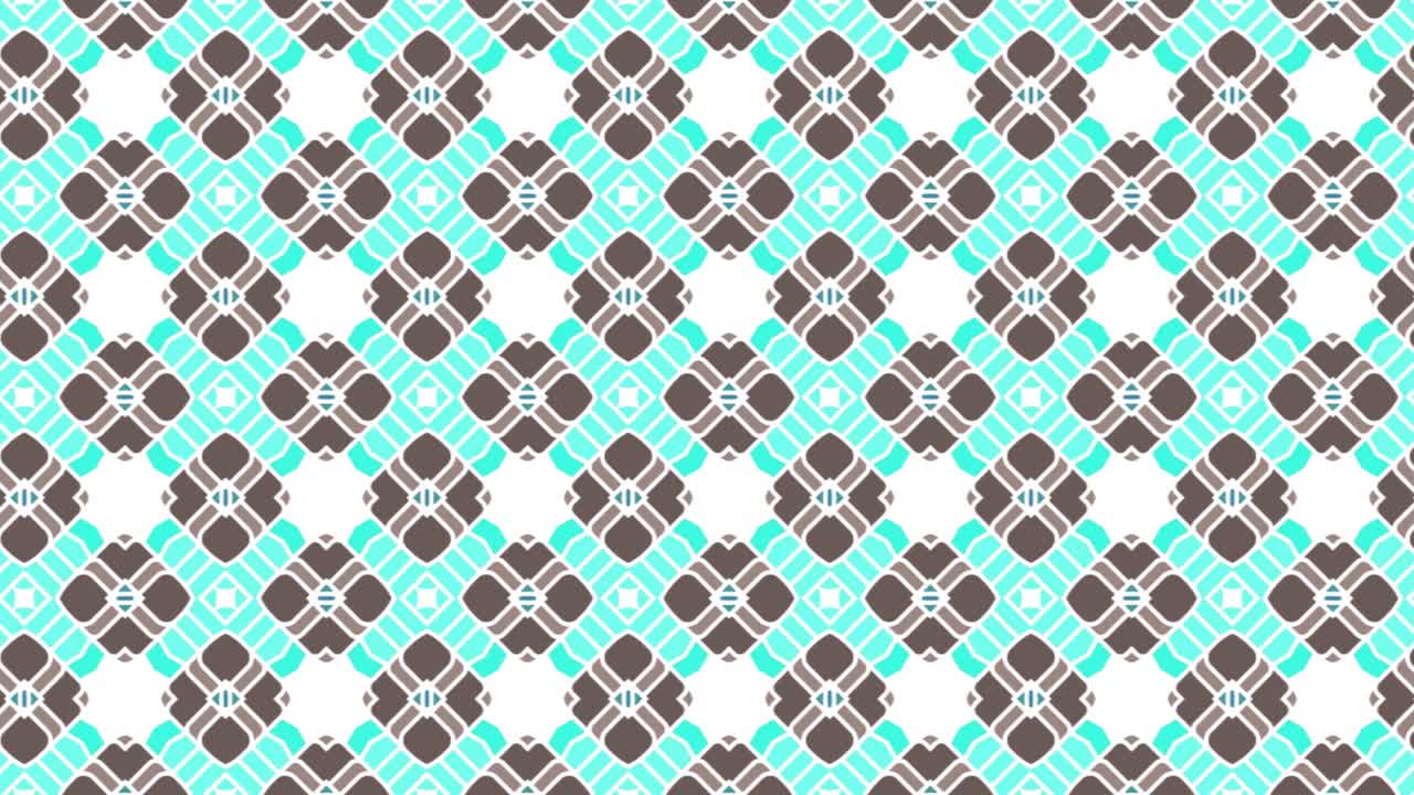 Colorful Repeated Slide Patterns, Primarily In Brown And Aqua-like Colors