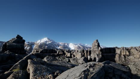 rocas y piedras en las montañas de los alpes