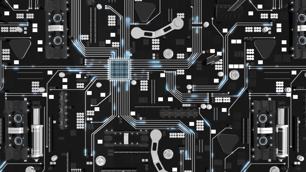 블루 퓨처리스틱 마더보드   루프 4k