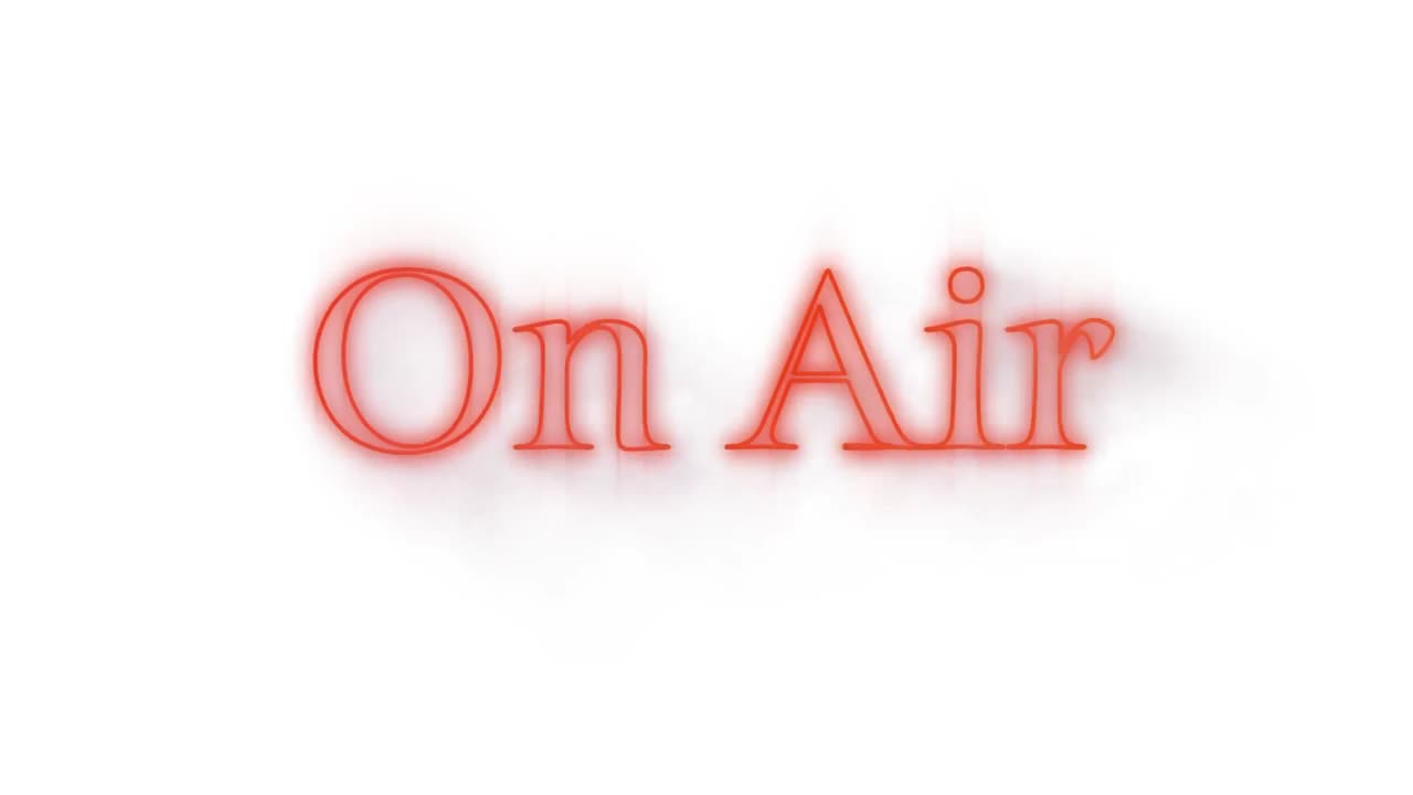 en el aire gráfico de neón rojo en blanco