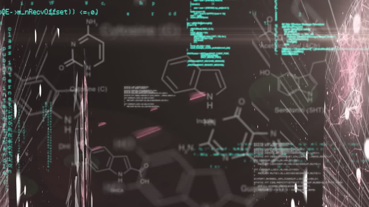 procesamiento de datos contra un fondo negro
