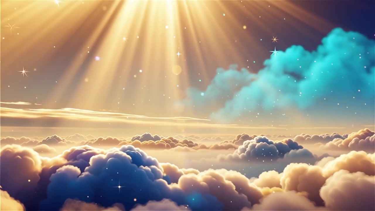 Christian Heavenly Light Worship Background