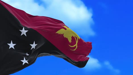 un bucle sin costuras de la bandera de papúa nueva guinea.