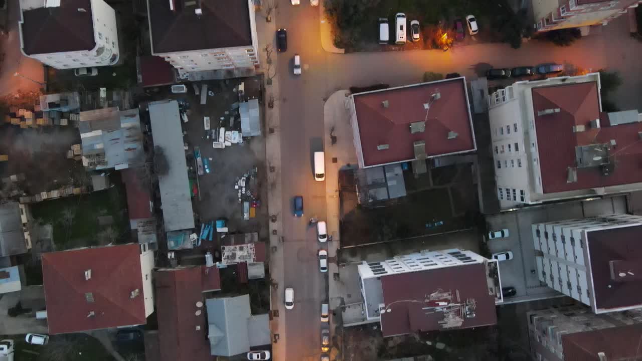 조감도 저녁 건물 지붕