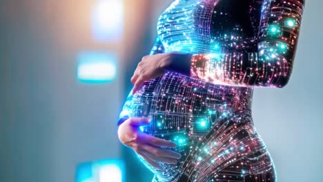 futuristic pregnancy with ai technology