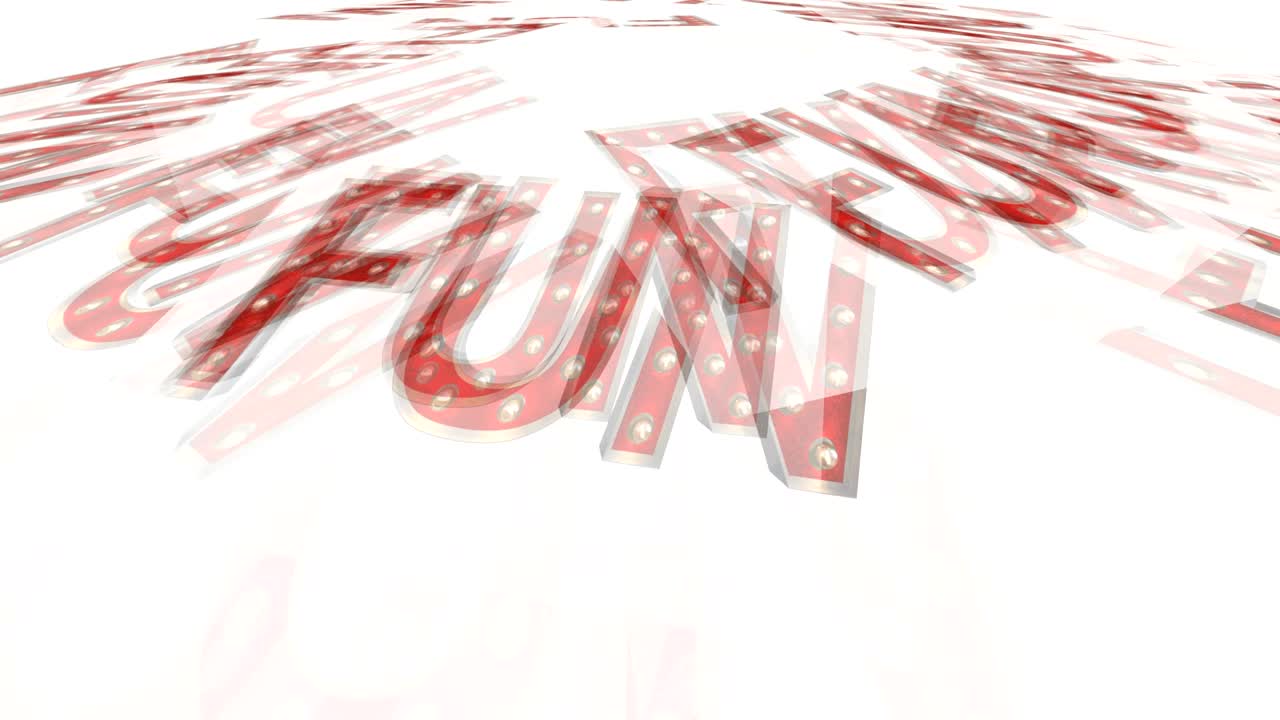 전구와 함께 떠다니는 캐릭터의 디지털 애니메이션