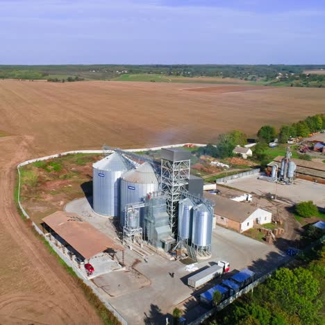 storage silos on farm