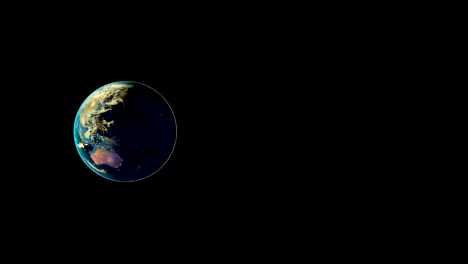 simulación del movimiento de la tierra en el espacio negro
