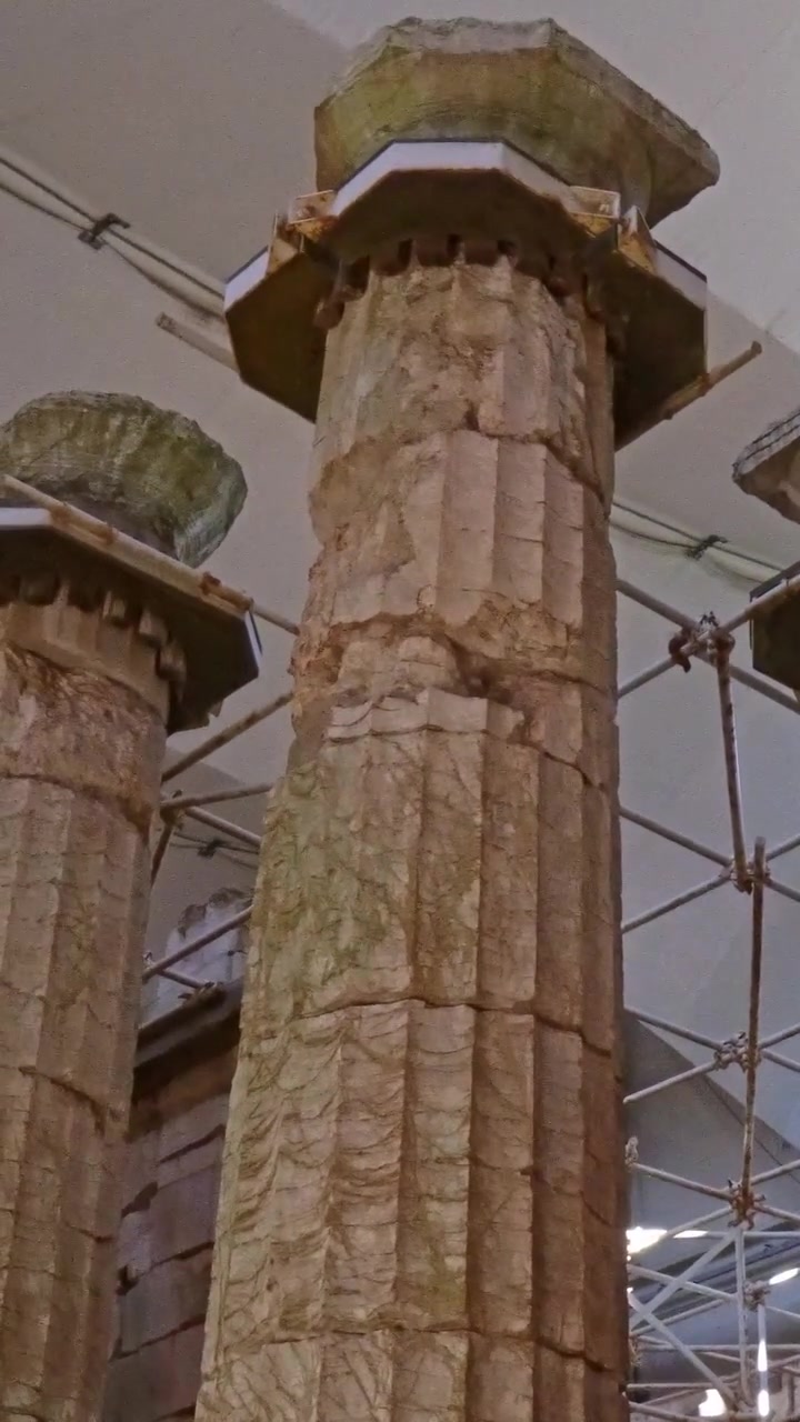 Ancient doric columns of the Temple of Apollo Epicurius