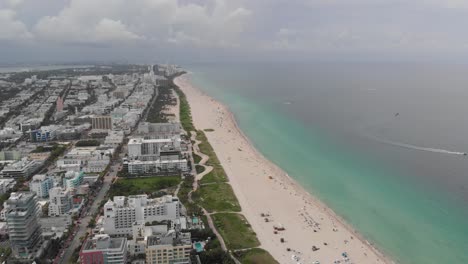 aerial view of beach strip