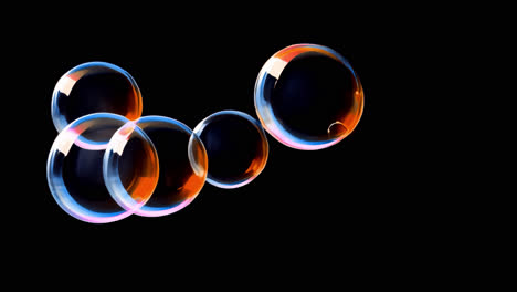 floating soap bubbles animated overlay, transparent 4k video, alpha channel, prores 4444