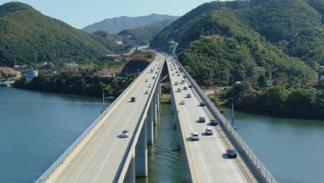 a new bridge cross over a beautiful river