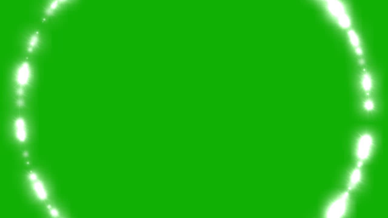 녹색 화면 배경과 함께 회전 모션 그래픽을 회전하는 반이는 입자