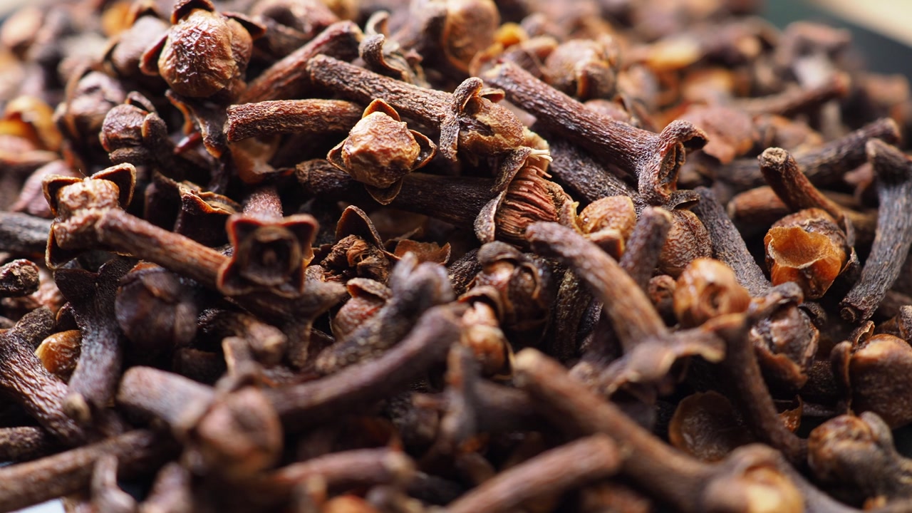 Close-up of Dried Cloves Spice Background