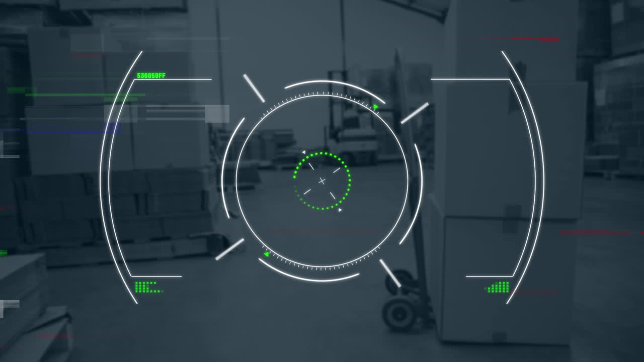 animación de interferencia y exploración de alcance sobre el almacén