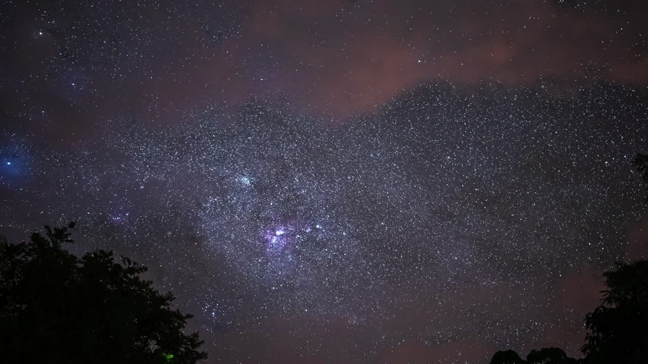 Timelapse of Milky Way Over Amazon Jungle