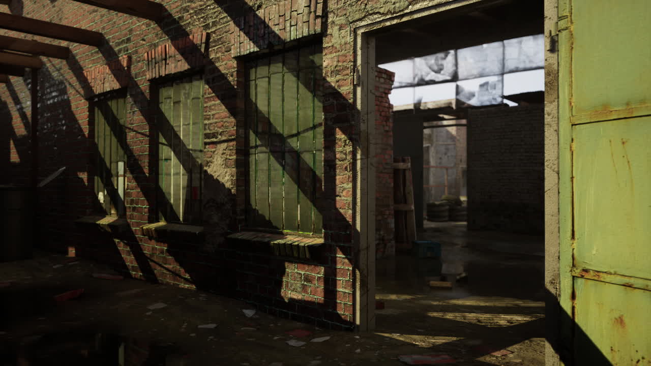 edificio de ladrillo abandonado