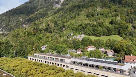 landscape of the alps and old town interlaken, switzerland