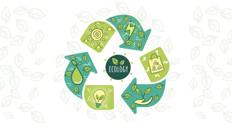 Motion Graphic of Hand drawn ecology concept background