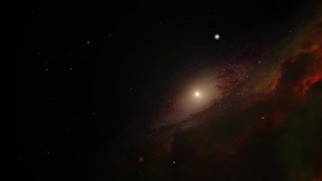 Galaxien-Inmitten-Sich-Bewegender-Nebel-Im-Kosmos